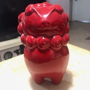 Red Ceramic Foo Dog